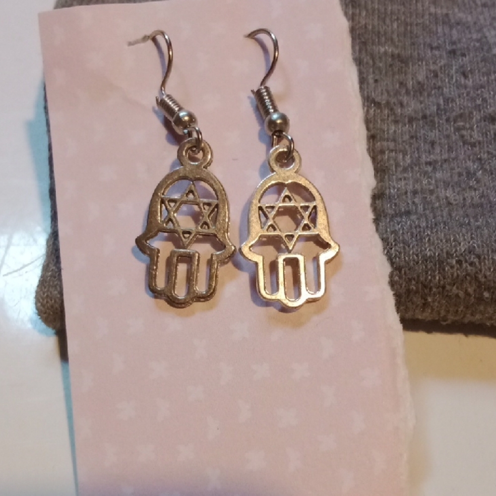 Gold Hamsa Earrings